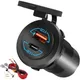 Presa USB 12V 24V Presa di corrente per auto 60W QC 4.0 PD Tipo C e 36W Carica rapida 3.0 Presa per caricatore USB per auto per barca Auto