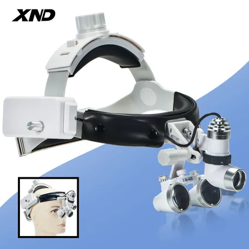 XND loupe dentaire loupe binoculaire phare de mise au point 2.5X 3.5X Distance interpupillaire