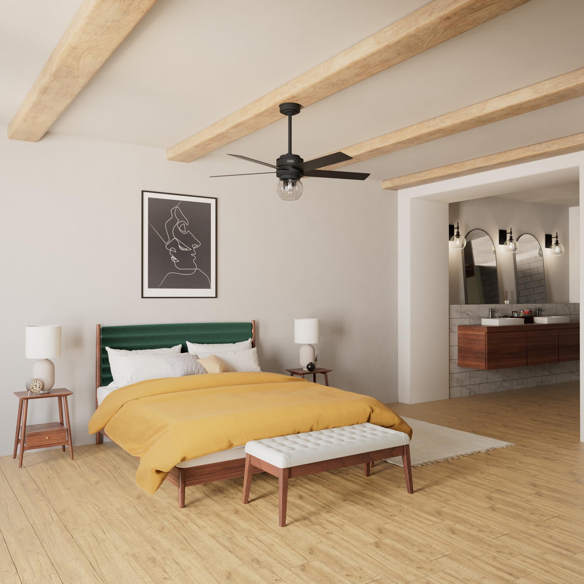 Hunter Fan Xidane 52 Inch Ceiling Fan with Light Kit - 52655