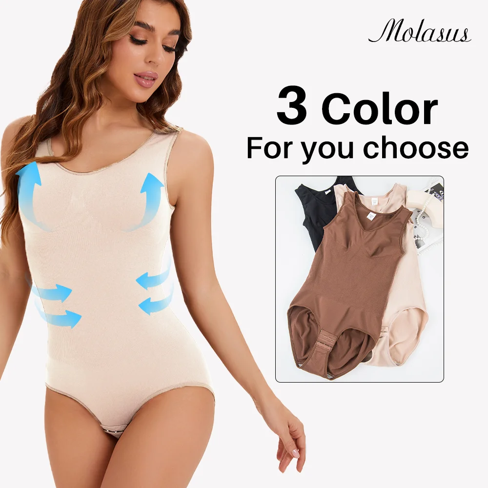 Molasus Body Frauen Abnehmen Shapewear Korsett Reduziert Body Shaper Modellierung Unterwäsche Bauch Steuer Höschen Slips Große Größe Image