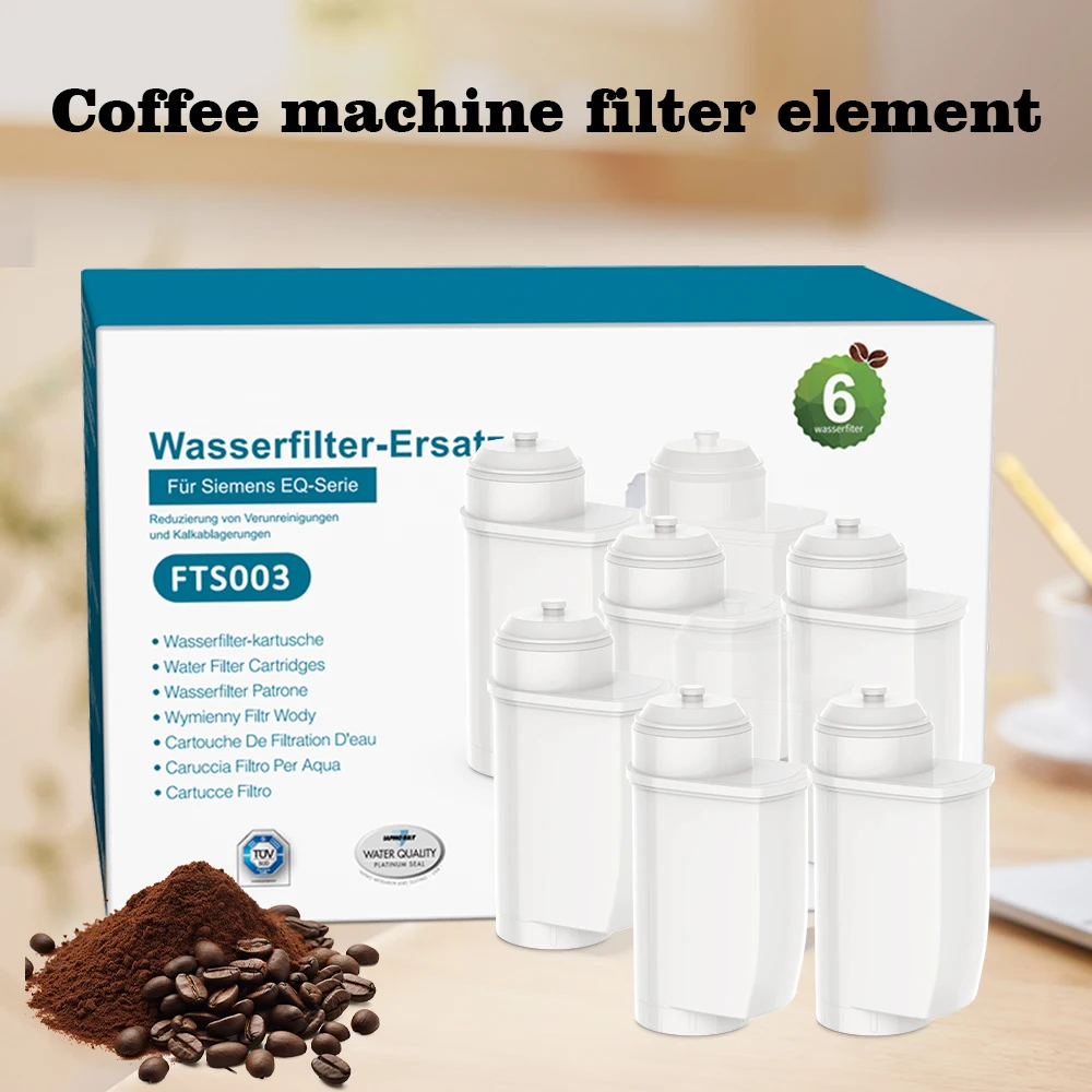 4/6PCS Wasserfilterkartusche Ersatz für SiemensEQ6 EQ9 TCZ7003 Kaffeemaschine Image