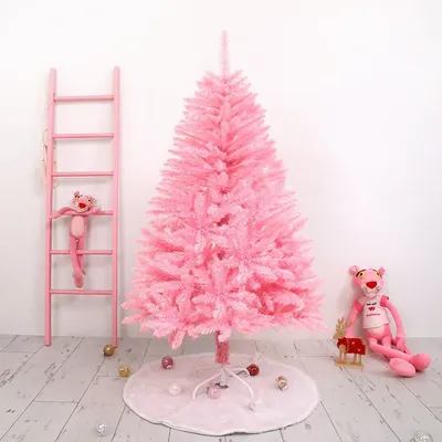 1PC Pink Artificial Christmas Pine Tree 45/60cm Xmas Tree Decoration Christmas Stand White Pink Christmas Tree New Year Gift