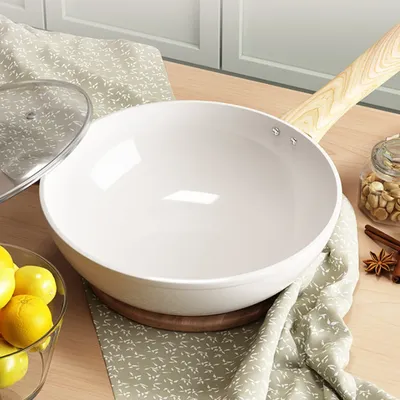 30cm Ceramic Non-Stick Pan Wok Frying Pan Home Steak Skillet Pancake Fried Induction Cooker Gas Stove Saucepan kitchen Cookware
