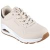 Sneaker SKECHERS "UNO GOLDEN AIR", Damen, Gr. 40, beige, Lederimitat, kontrastfarbene Details, sportlich, Schuhe Sneaker, Freizeitschuh, Halbschuh, Schnürschuh mit Metallic-Einsatz