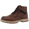 Winterboots TOM TAILOR, Herren, Gr. 43, braun (braun used), Lederimitat, Textil, unifarben, kontrastfarbene Details, modisch, Schuhe, Blockabsatz,Schnürboots,Outdoorschuh, Reißverschluss, Weite G (=weit)
