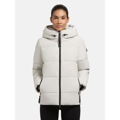 Steppjacke KHUJO "Fanc2-YM", Damen, Gr. L (40), beige (cream), Obermaterial: 90% Polyester, 10% Elasthan, Futter: 100% Nylon, Wattierung: 100% Polyester, Basic, gerade hüftbedeckend, hoch geschlossener Ausschnitt, Langarm Ärmel ohne Ärmelschlitz... Image