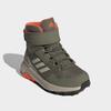 Wanderschuh ADIDAS TERREX "TERREX TRAILMAKER HIGH COLD.RDY", Kinder, Gr. 35, grün (olive strata, wonder beige, semi impact orange), Textil, Synthetik, sportlich, Schuhe, wärmend