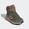 Wanderschuh ADIDAS TERREX "TERREX TRAILMAKER HIGH COLD.RDY", Kinder, Gr. 40, grün (olive strata, wonder beige, semi impact orange), Textil, Synthetik, sportlich, Schuhe, wärmend