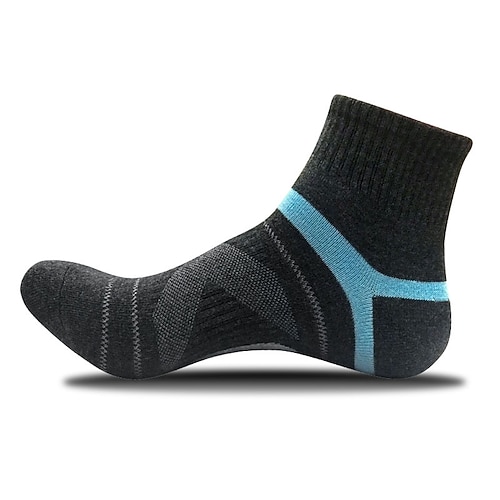 Herren 2 Paar Mehrfachpackungen Socken Socken Stricken Laufsport Socken Freizeitsocken Schwarz Blau Farbe Streifen Sport Natur Täglich Urlaub Grundlegend Mittel Frühling Herbst Modisch Brautkleider Image