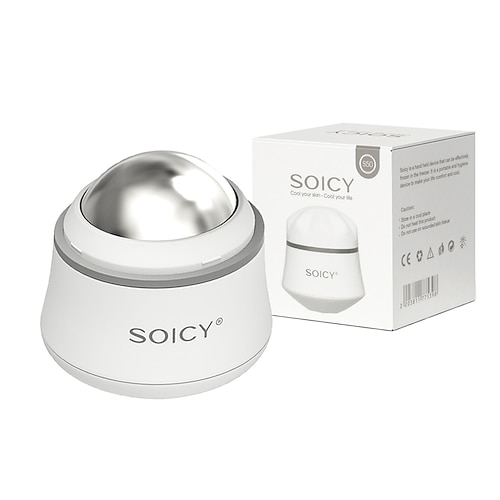 Edelstahl-Eisrolle für das Gesicht Rotation Kaltmassageball Gesichtsrolle zur Schmerzlinderung Straffung der Hautporen Verkleinerung