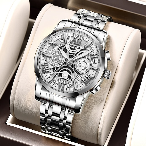 neuer Modetrend Casual Sports einfache vollautomatische Uhr Herrenuhr Kalender wasserdicht Nachtlicht nicht mechanische Uhr schöne und stilvolle Herren Quarzuhr Image