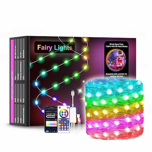 intelligente dekorative LED-Lichterketten, LED-Lichterkette mit WLAN-Steuerung - Lederlinienlicht mit intelligenter Tuya-Punktsteuerung, Graffiti-Phantom mit WLAN-Steuerung für Party-Dekorationslicht zu Weihnachten Image