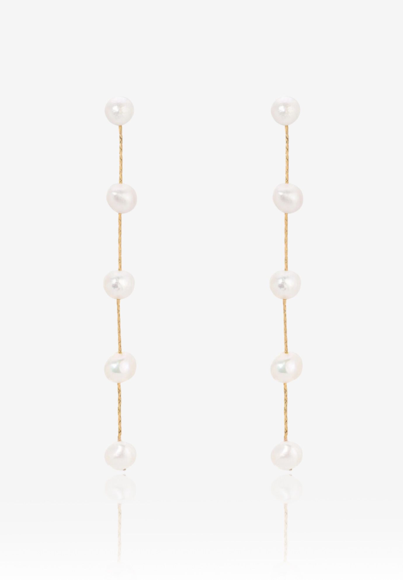 Plus Size Women's Lucia Pearl Earrings by RAD + RAE in Gold