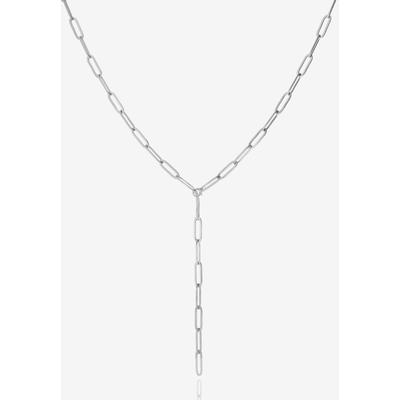 Plus Size Women's Wyn Lariat Necklace by RAD + RAE in Silver