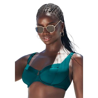 Plus Size Women's Essential Sweetheart Underwire Bikini Top by Swimsuits For All in Mediterranean (Size 18)