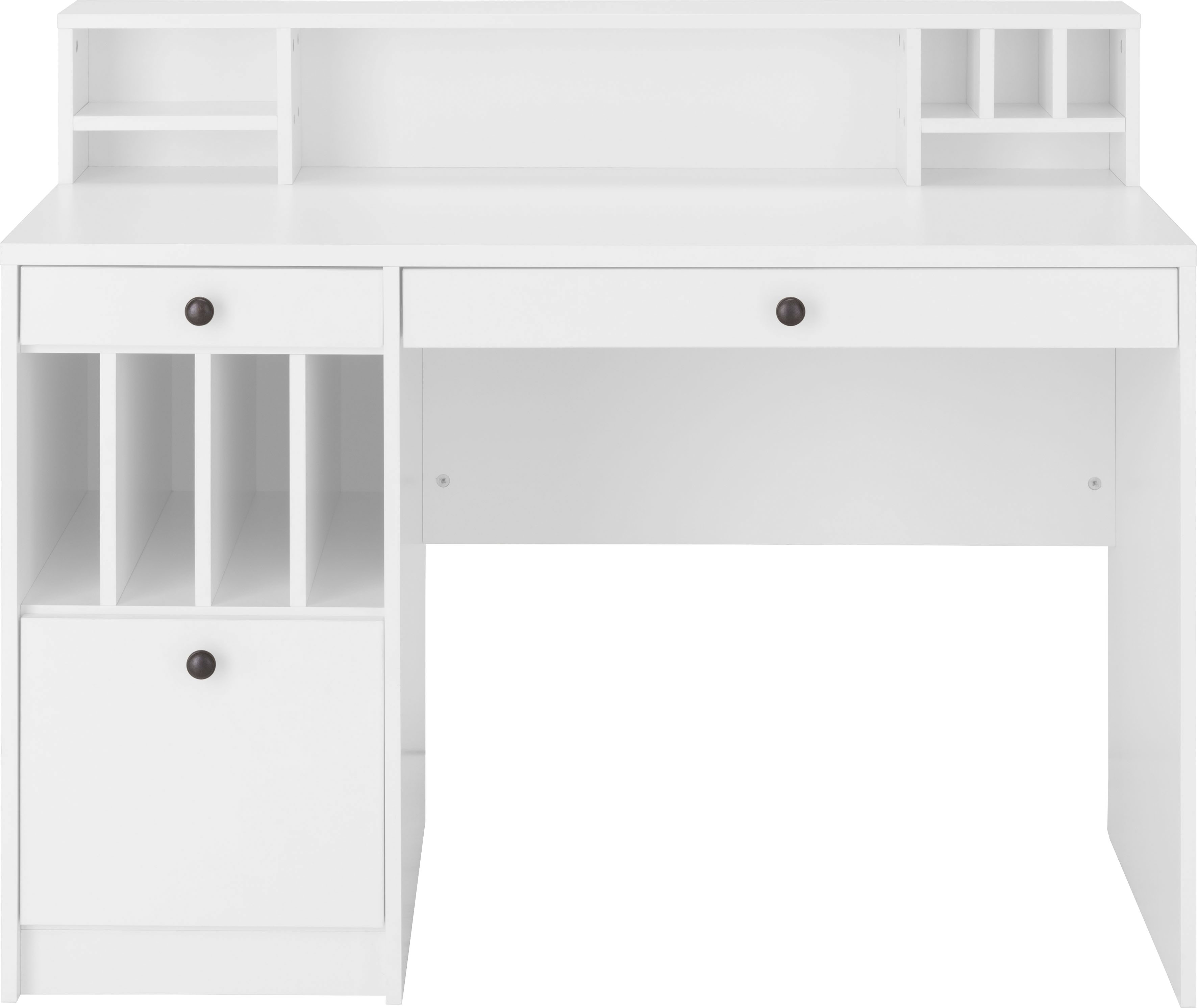 Schreibtisch HOME AFFAIRE "Licia, Computertisch", weiß, B:120cm H:94cm T:55cm, Tische, Schreibtisch, im Landhausstil, in 2 Breiten