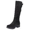Winterstiefel RIEKER, Damen, Gr. 38, Normalschaft, schwarz, Textil, klassisch, Schuhe, Langschaftstiefel, Blockabsatz, mit Stretch
