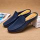 Mocassini da uomo in similpelle blu – scarpe da guida slip-on con tomaia traforata per uscite casual, viaggi e abbigliamento estivo