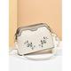 borsa a tracolla da donna con ricamo floreale – elegante borsa a tracolla con tracolla regolabile, perfetta per occasioni casual e formali