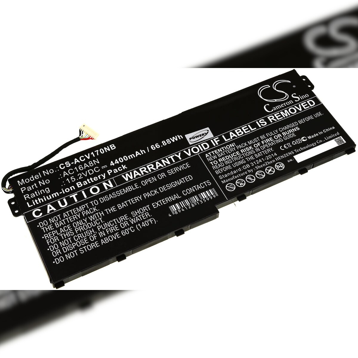 Powery Akku für Laptop Acer Aspire V17 Nitro / VN7-793G / Typ KT.0040G.009/ Typ AC16A8N Image
