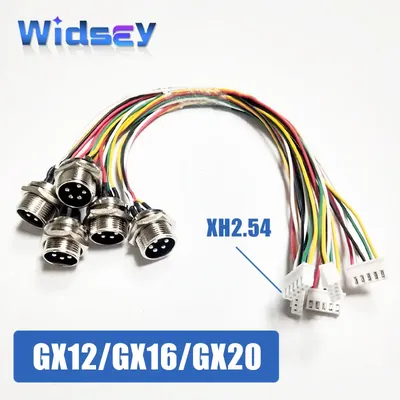 GX12 GX16 GX20 Aviation Stecker auf XH2.54 Terminal Draht 2 3 4 5 6 Pin M12 männlichen Kopf Adapter Kabel Stecker Verlängerung Linie 15-30 cm