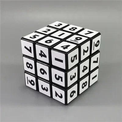 Numerische 1-9 Zauberwürfel Sudoku Digitaler Würfel 3x3x3 Professionelle Geschwindigkeitswürfel Image