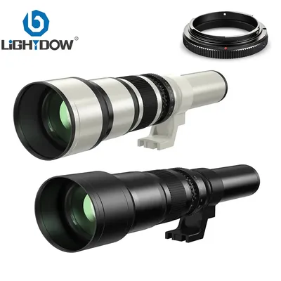 Light dow teleobjektiv 500mm f2.0 mit t2 adapter ring für canon 80d t3 t5 t5 t6i nikon d3500 d850 d610 d5600 sony dslr kameras