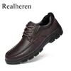Herbst Winter echte Herren Lederschuhe Casual Business plus große Größe 49 50 schwarz braun