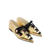 Frühling/Sommer Neue flache Ballettschuhe für Damen Modische und vielseitige spitze Spitze 34-44 Große flache Damenschuhe