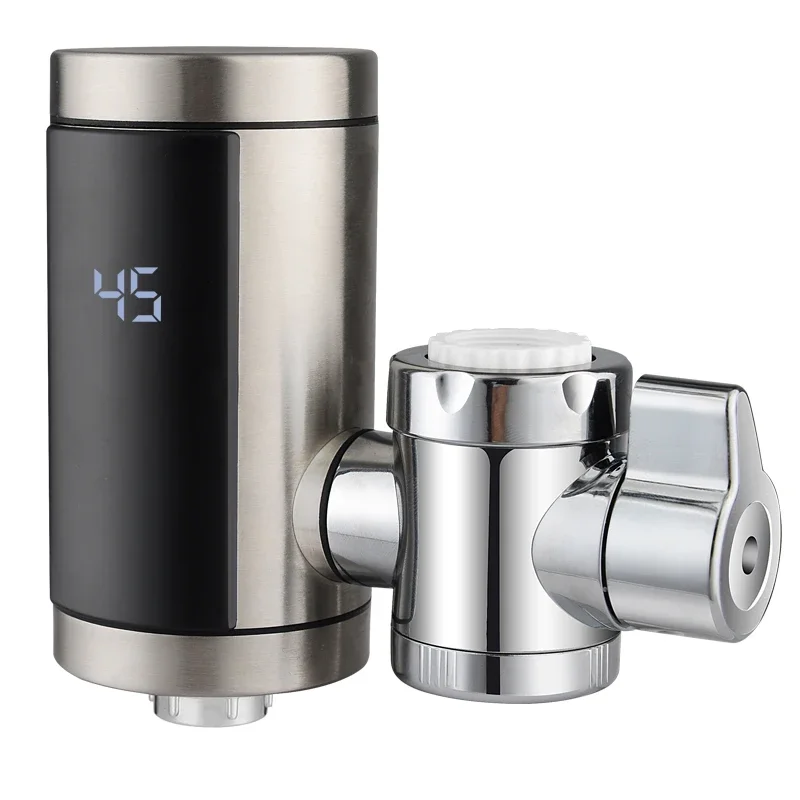 ATWFS Durchlauferhitzer für Warmwasser, 220 V, 3000 W, Durchlauferhitzer, elektrischer Wasserhahn, Silber und kostenloser Versand, Haushaltsgeräte Image