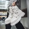 Neue Mode Motorrad Stiefel Männer Strap Designer männer Weiße Stiefel Streetwear Plattform Schuhe
