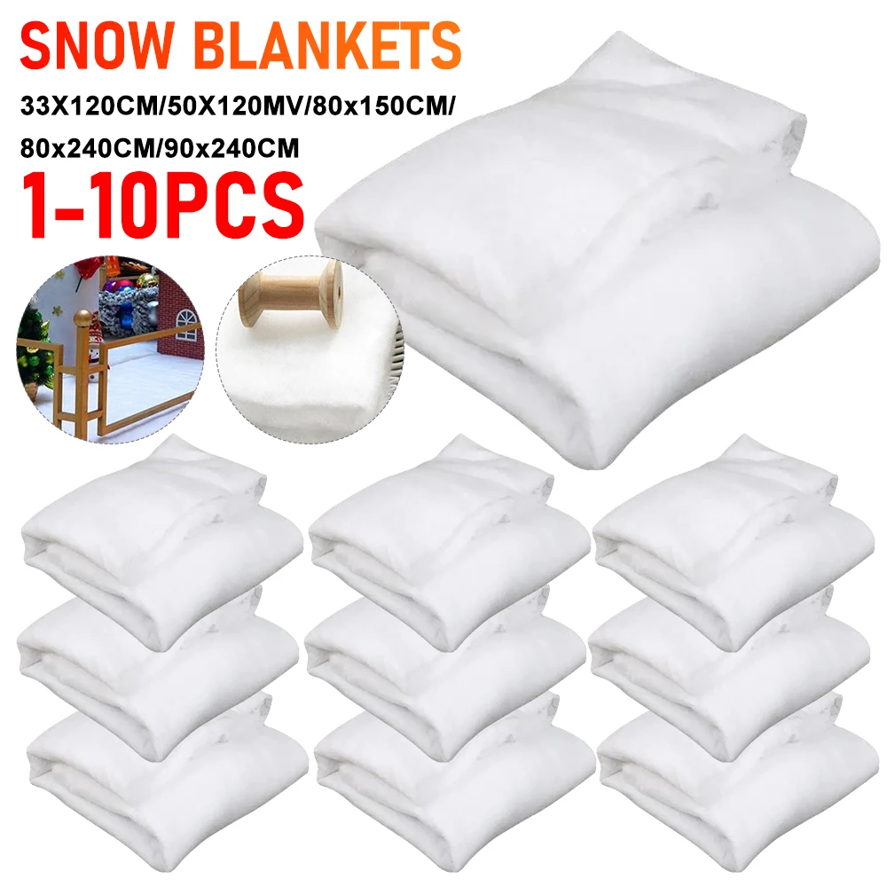 1/5PCS Winter Künstliche Schnee Decken Weihnachten Dekoration Gefälschte Schnee Baumwolle Teppiche Rollen Weiß Schnee Für Weihnachten baum Ornamente