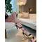Summer 2024 Footwear Women's Shoes One Word Sexy Sandals for Woman Thin Heels Pointed Toe Office Work High Leather Buckles Vip F
