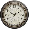 Vintage-Quarz-Wanduhr, 30 cm, geräuschlos, tickt nicht, für große Zahlen und HD-Glas,