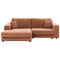 Ecksofa Hellrot Stoff L-förmig 3-Sitzer Sofa mit Liege Chaiselongue Rechtsseitig Wohnzimmermöbel Modern Wohnzimmer Wohnecke Sitzecke