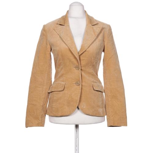 H&M Damen Blazer, Gr. 36, beige, Elasthan, Baumwolle