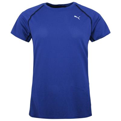 Puma Pe Running Short Sleeve Tee Womens Gym Fitness Crew Halsblau 513813 09