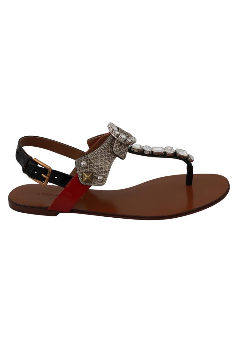 Sandalen aus Kristallleder