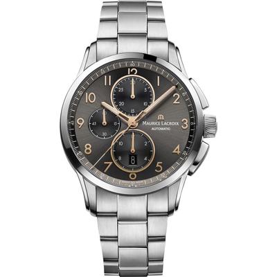 Maurice Lacroix Pontos Silber Herren Armbanduhr PT6388-SS002-321-1