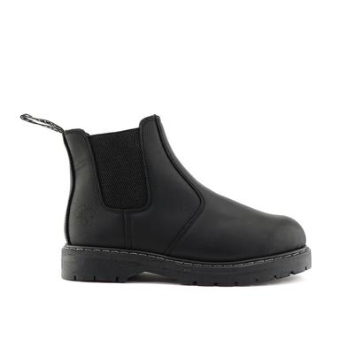 Grinders Unisex – Schwarze Schlupfstiefel aus Leder – Chelsea ACS Image