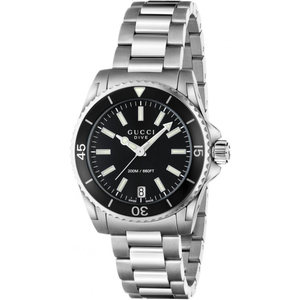 Gucci YA136403 Dive Schwarzes Zifferblatt Damenuhr Image