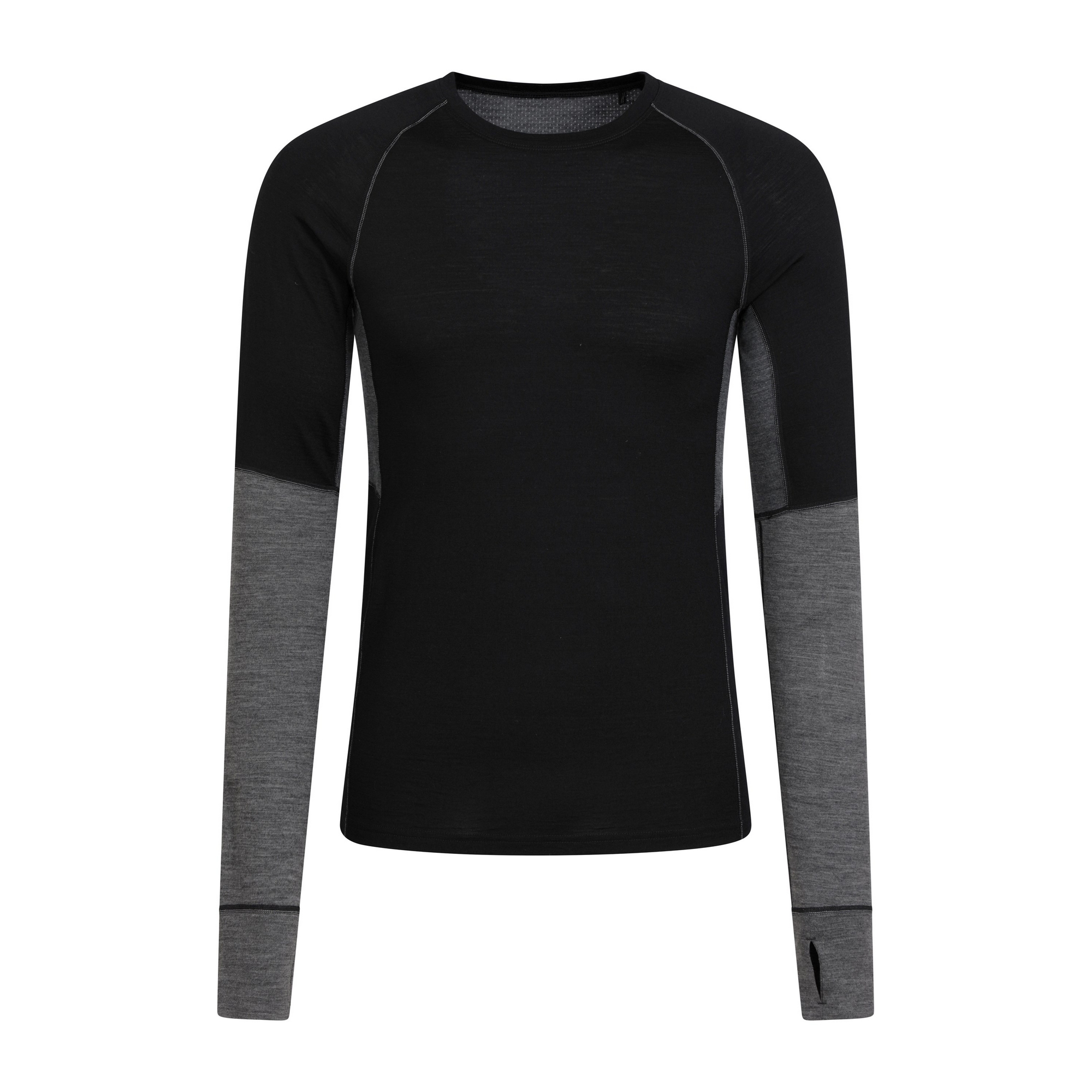 Mountain Warehouse - "Ultra" Base Layer Oberteil Rundhalsausschnitt für Herren (Schwarz) Image