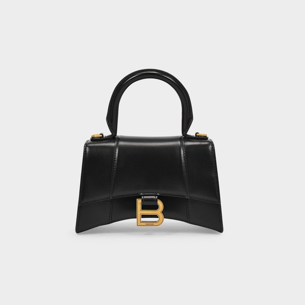 Hourglass Xs Bag - Balenciaga - Black - Leather Image