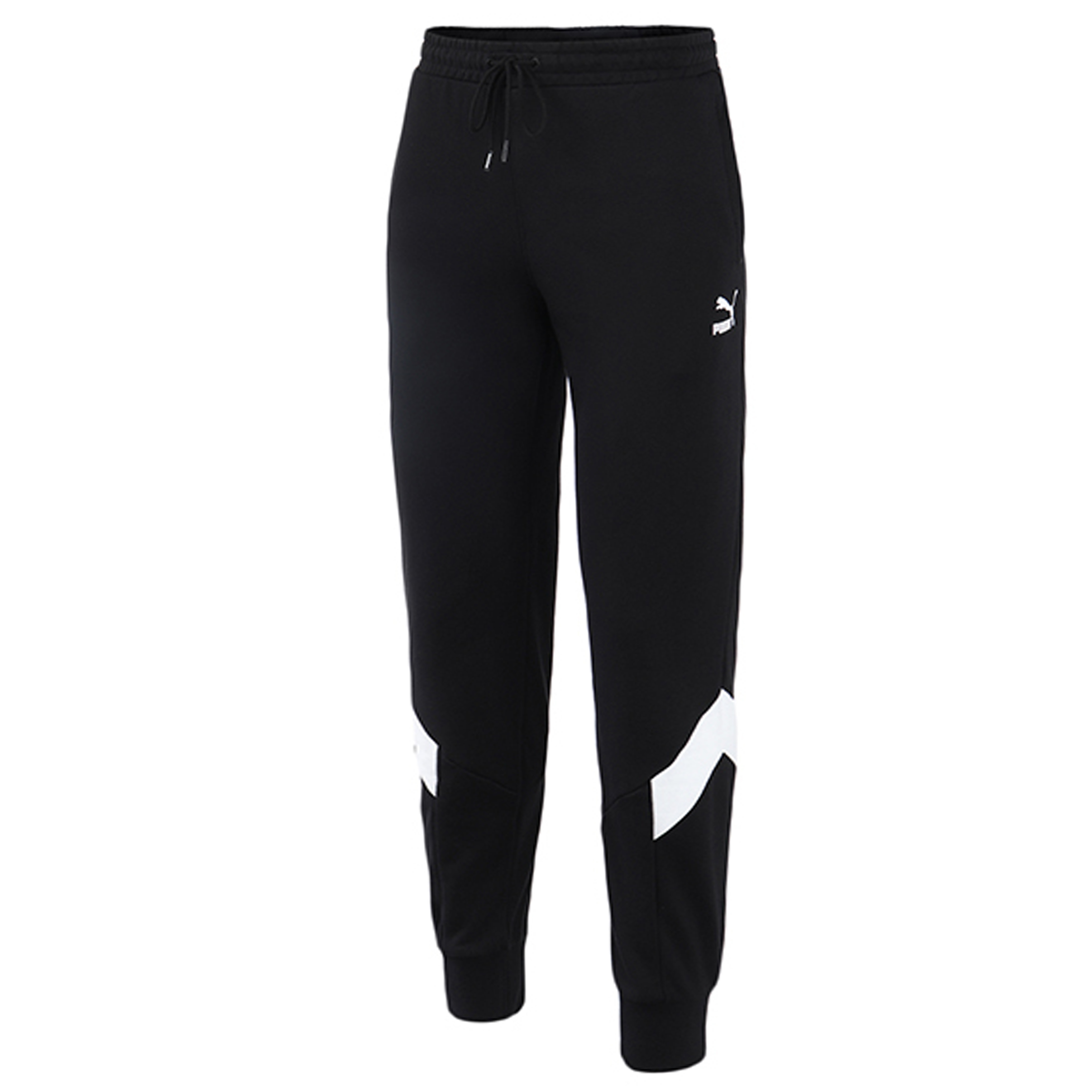 Puma Stretch Taille Bottoms Black White Herren Trackhose 597424 01 Image