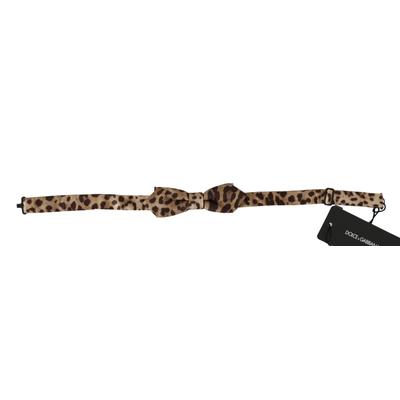 Verstellbare Fliege mit Leopardenmuster aus Seide Image