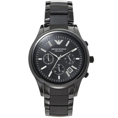 Emporio Armani AR1452 Herren Chronograph Uhr Ceramica Schwarz Image