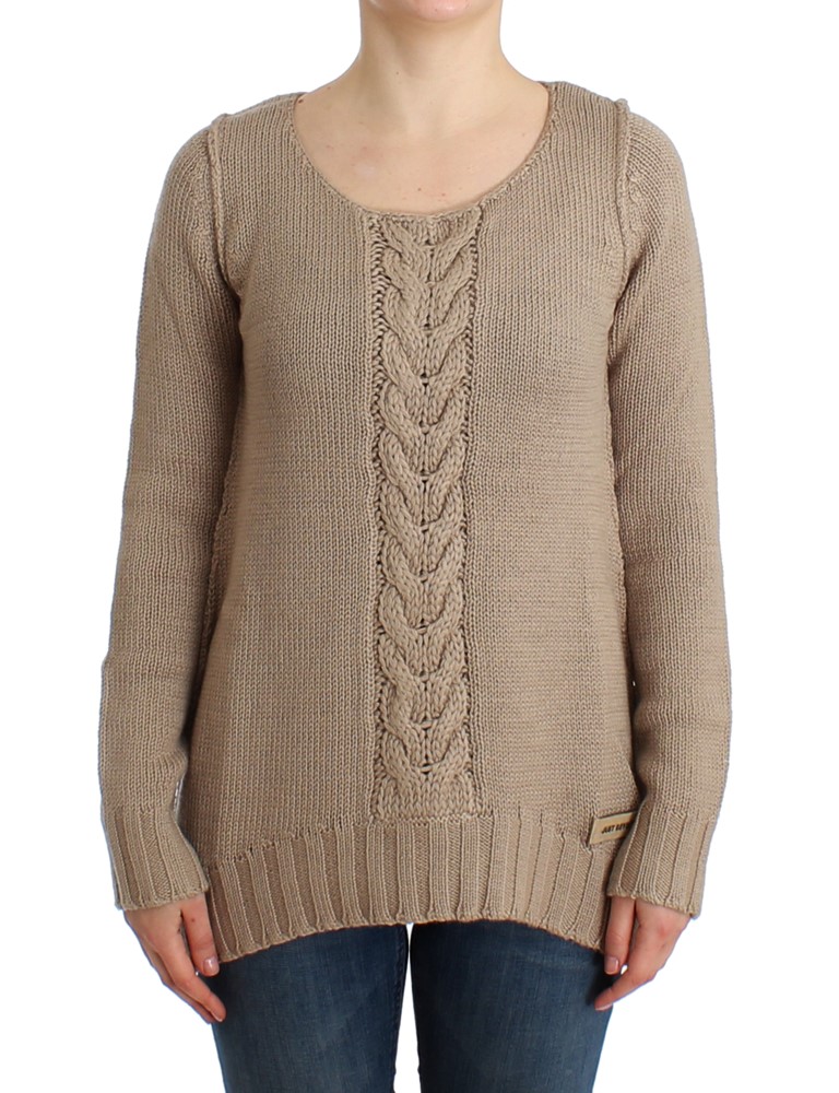 Cavalli Damen Beiger Strickpullover aus Wolle Image
