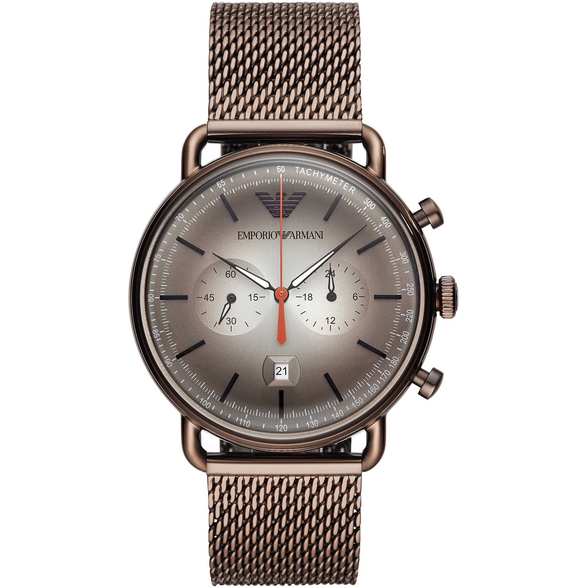 Emporio Armani AR11169 Braun Mesh Chronograph Herrenuhr Image