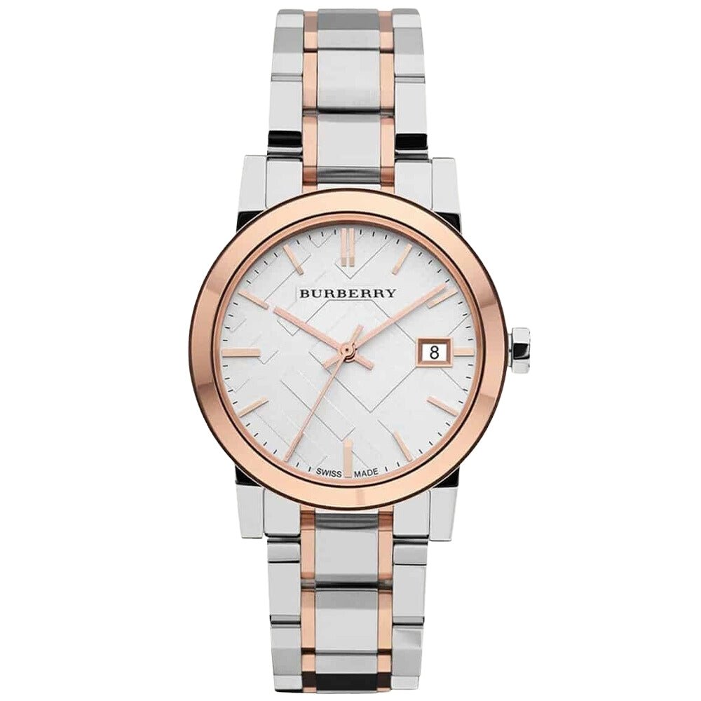Burberry BU9105 The City Unisex Uhr Silber / Rose Gold Image