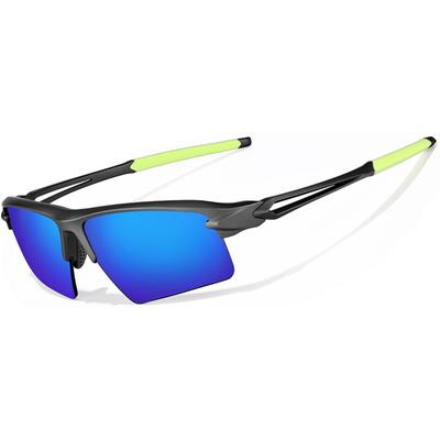 Zenni Round Sunglasses Gray With Indigo Mirror Plastic Frame